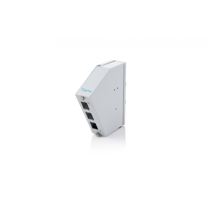 DIGITUS DN-96893 Angular Fiber Optic DIN Rail Splitter, 6 SC DX/LC Quad, Grey