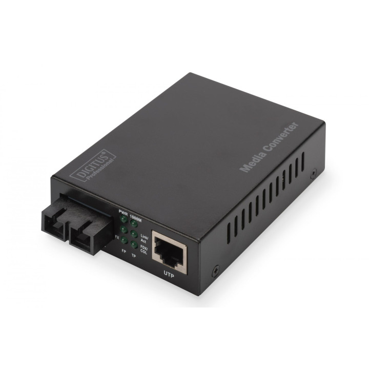 DIGITUS DN-82120-1 Gigabit Ethernet Media Converter, Multimode SC, 850nm, 0.5km