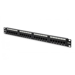 DIGITUS DN-91524U Cat5e UTP Patch Panel, 24-Port, 1U, 19" Rack Mount, Black