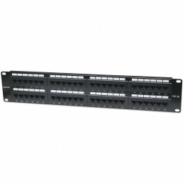 Intellinet 513579 Cat5e UTP 48-Port Patch Panel, 2U, Black