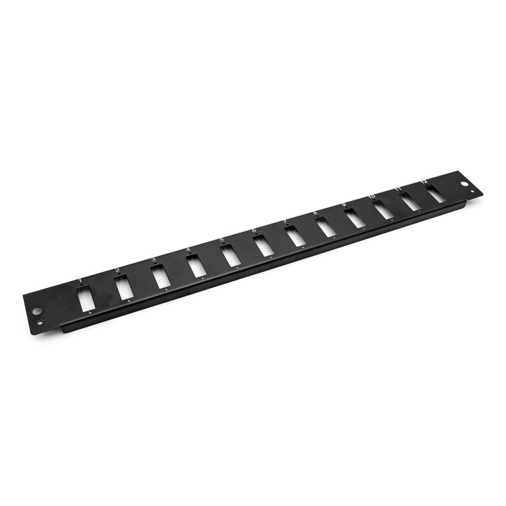DIGITUS DN-96201-BL-QL Fiber Optic Front Plate 12x SC Duplex 1U Black