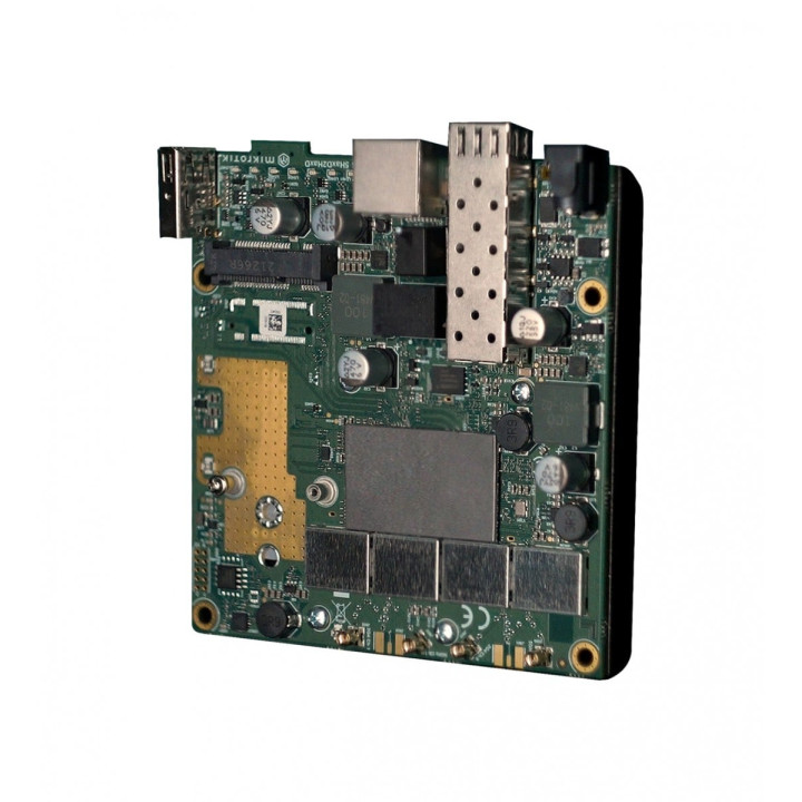 MikroTik RouterBOARD L23UGSR-5HaxD2HaxD Dual-Band Wi-Fi 6 Router, 4x MMCX, RouterOS L4