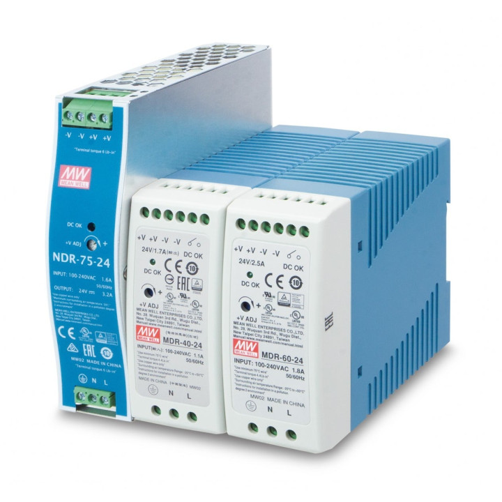 PLANET PWR-60-24 Alimentation sur rail DIN 24 V 60 W (réglable 24-30 V DC)