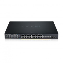 ZyXEL XMG1930-30HP Conmutador PoE administrado inteligente de 24 puertos y 2,5 GbE con 4 enlaces ascendentes de 10 GbE y 2 SFP+,