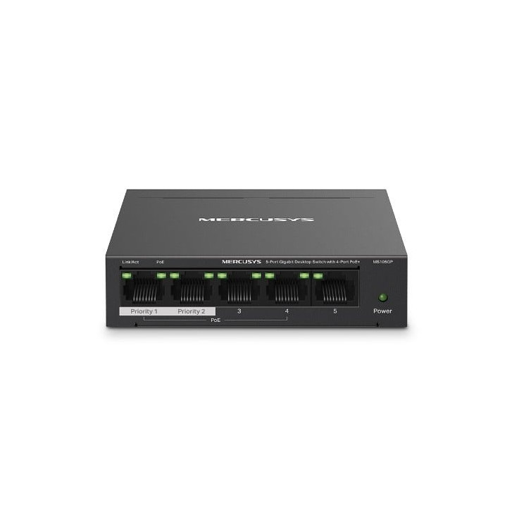 TP-Link MS105GP 5-Port Gigabit Desktop Switch with 4-Port PoE+