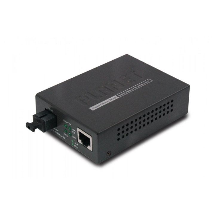 PLANET GT-806B15 10/100/1000Base-T to WDM Bi-directional Fiber Converter - 1550nm - 20KM