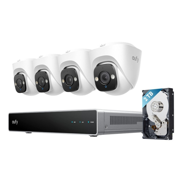 Eufy E8P10321 NVR Security System 4K/8MP Black/Gray/White