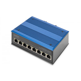 DIGITUS DN-650106 Industrial 8-Port Fast Ethernet Switch DIN Rail, Extended Temperature Range