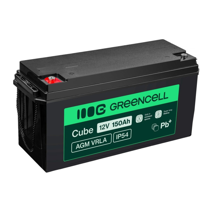 Green Cell AGM32 12V 200Ah VRLA AGM Battery for Solar, Camper, Marine