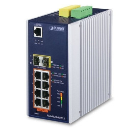 PLANET IGS-6325-8UP2S IP30 DIN-rail Industrial L3 8-Port 10/100/1000T 802.3bt PoE + 2-Port 1G/2.5G SFP Full Managed Switch