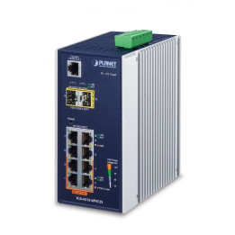 PLANET IGS-4215-4P4T2S IP30 Industrial L2/L4 Managed PoE+ Switch, 4 PoE+ Ports + 4 RJ45 + 2 SFP, -40~75°C