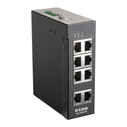 D-Link DIS-100E-8W Unmanaged 8-Port PoE Switch, 10/100Mbps, 12-58V DC