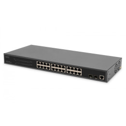 DIGITUS DN-95359 24-Port L2 Managed Gigabit Ethernet Switch with PoE+ Injector, 2 SFP Uplink