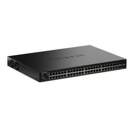 Conmutador PoE+ Gigabit L2/L3 administrado NETGEAR GS348TPv2 con 48 puertos PoE+ y 4 enlaces ascendentes SFP