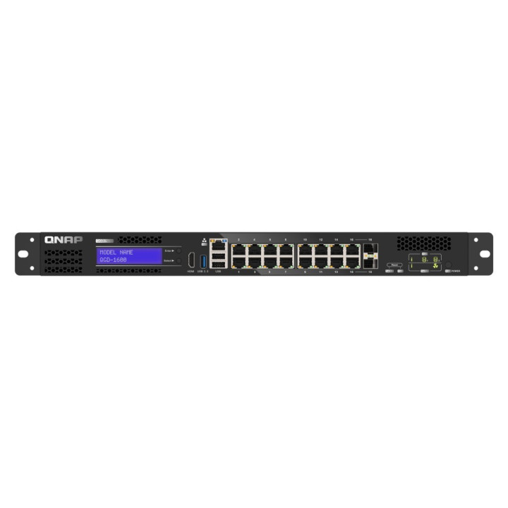 QNAP QGD-1600-8G Managed Gigabit Ethernet Switch with 16 Ports and USB 2.0