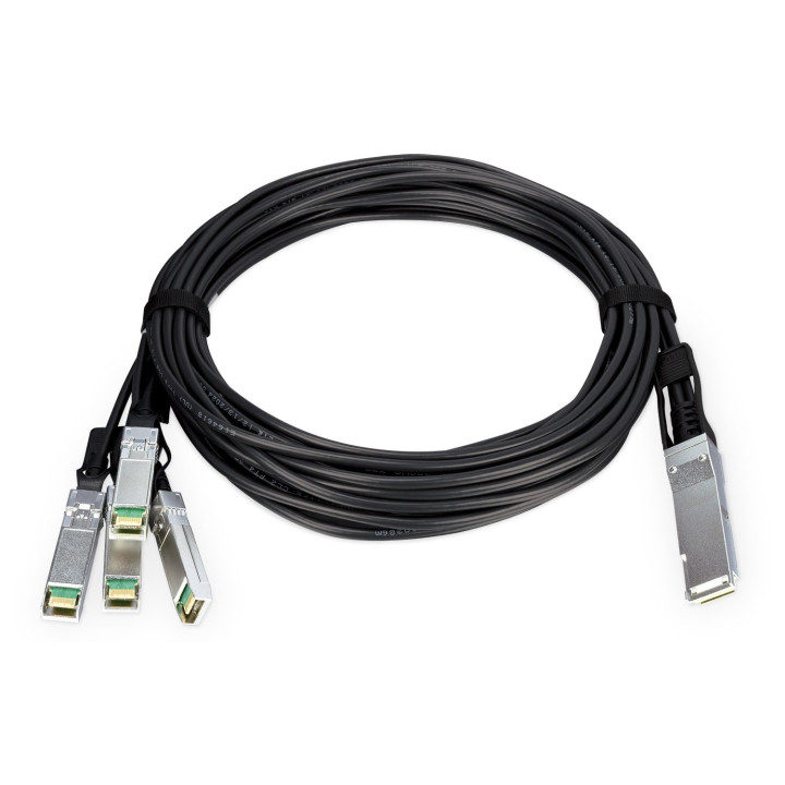 PLANET CB-QSFP4X25G-3M 100G QSFP28 to 4x25G SFP28 Breakout Cable, 3m, Black
