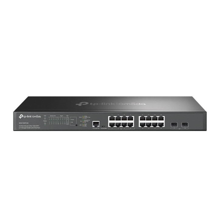 TP-Link SG3218XP-M2 Omada 16-Port 2.5GBASE-T and 2-Port 10GE SFP+ L2+ Managed PoE+ Switch