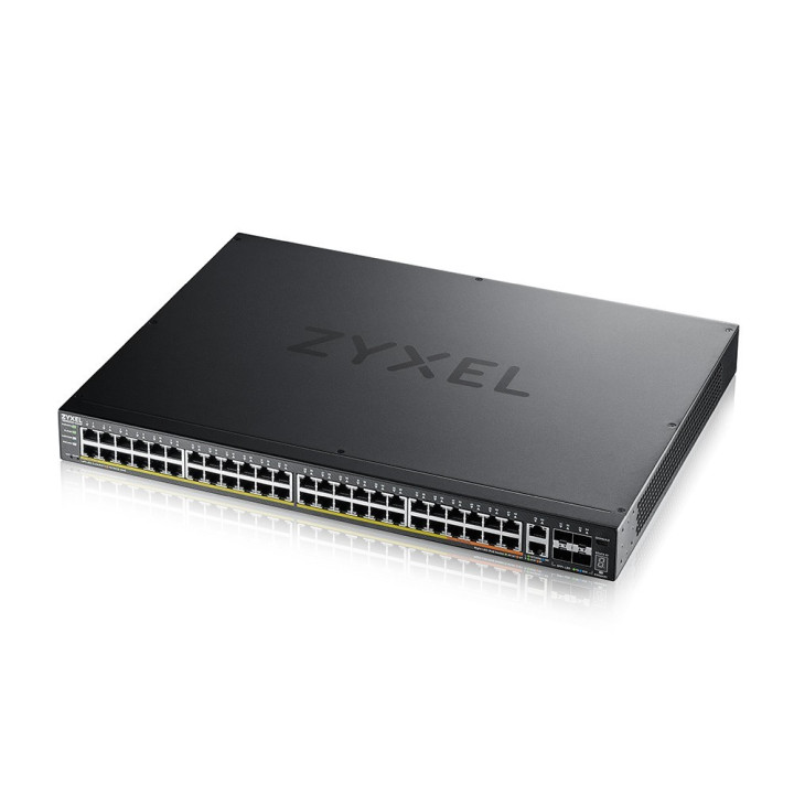 ZyXEL XGS2220-54HP Conmutador PoE de Acceso L3, 600W PoE, 48x1G RJ45 + 2x10mG RJ45 + 4x10G SFP+