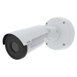 AXIS 02176-001 Bullet IP Security Camera, 384x288 Thermal, Outdoor, White