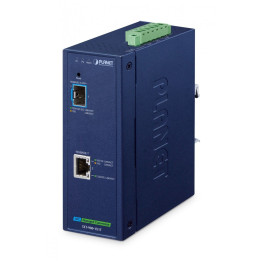 PLANET IXT-900-1X1T Convertisseur de Média Géré Industriel 1 Port 10G SFP+ + 1 Port 10G/5G/2.5G/1G/100BASE-T, IP40, -40 à 75°C