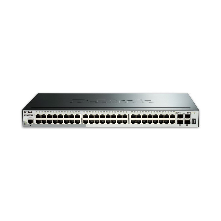 D-Link DGS-1510-52X Managed L3 Gigabit Ethernet Switch, 52 Ports, 4 SFP, 1U Rack
