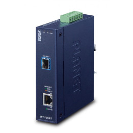 PLANET IXT-705AT Convertisseur de média industriel 10G/5G/2,5G/1G/100M Cuivre vers 10GBASE-X SFP+ (-40 à 75°C, double alimentati