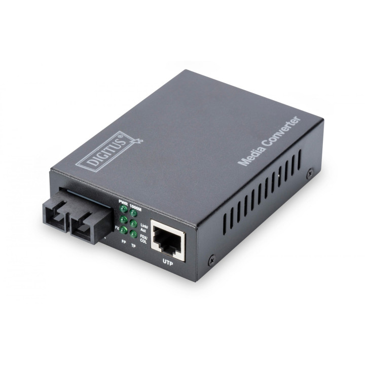 DIGITUS DN-82121-1 Gigabit Ethernet Media Converter, Singlemode SC, 1310nm, 20km