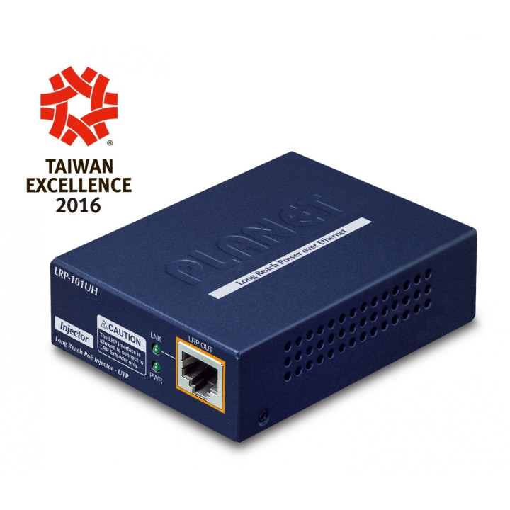 PLANET LRP-101UH 1-Port Long Reach PoE Injector, 30W, 500m