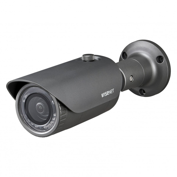 Hanwha Vision HCO-7010RA Bullet IP Security Camera, 4MP, 2560x1440, Indoor/Outdoor, Grey