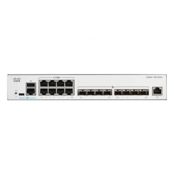 Cisco Catalyst 1300 C1300-16XTS 16-Port 10GbE Managed Switch (8x 10GE + 8x SFP+)