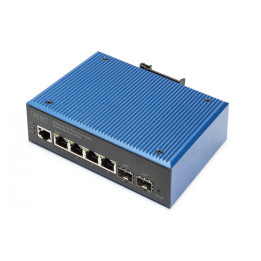 DIGITUS DN-651154 Industrial 4+2-Port L2 Managed Gigabit Ethernet Switch 4 x GE RJ45 + 2 SFP