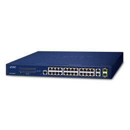PLANET FGSW-2624HPS 24-Port 10/100TX PoE+ 2-Port Gigabit TP/SFP Combo Managed Switch (240W, 250m Extend)
