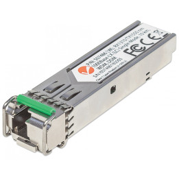 Intellinet Gigabit Fiber WDM Bi-Directional SFP Optical Transceiver Module, 1000Base-Lx (LC) Single-Mode, 10 km