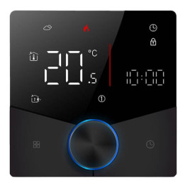 Thermostat intelligent Tuya avec bouton TR087C WiFi 5A noir