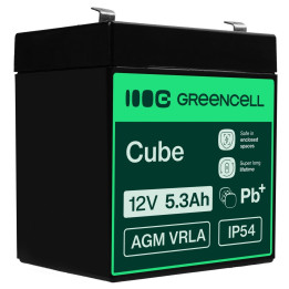 Green Cell AGM45 VRLA 12V 5.3Ah Maintenance-Free Battery