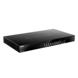 D-Link DMS-1100-10TP Managed L2 2.5G PoE Network Switch, 1U, Black