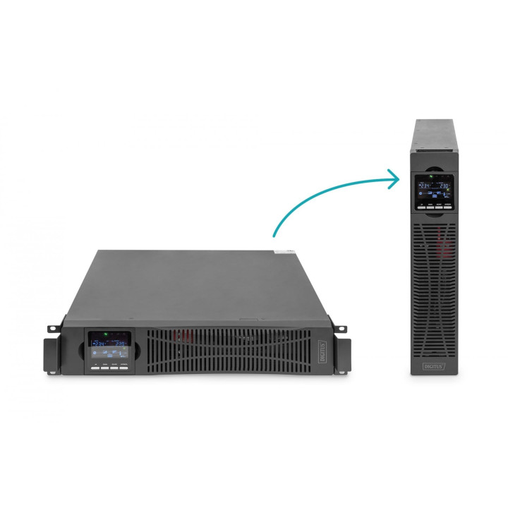 DIGITUS DN-170106 UPS Online Rack 19" 6kVA/6kW 2U USB RS232 without Batteries