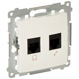 KONTAKT Simon D5T.01/11-SIMON54 RJ45 Gniazdo Keystone Cat5e UTP Biały