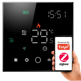 Thermostat Tuya Zigbee pour chaudière, noir, série PS