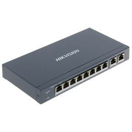 Conmutador PoE no administrado Fast Ethernet de 8 puertos Hikvision DS-3E0310P-E/M
