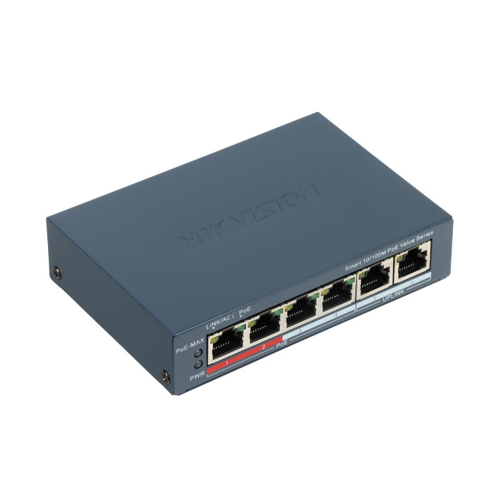 Hikvision DS-3E1106P-EI/M Commutateur PoE non géré à 6 ports