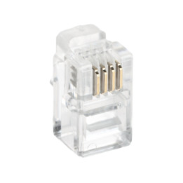Conector telefónico RJ9*P100, conector RJ9 macho 4P4C para cable de auricular