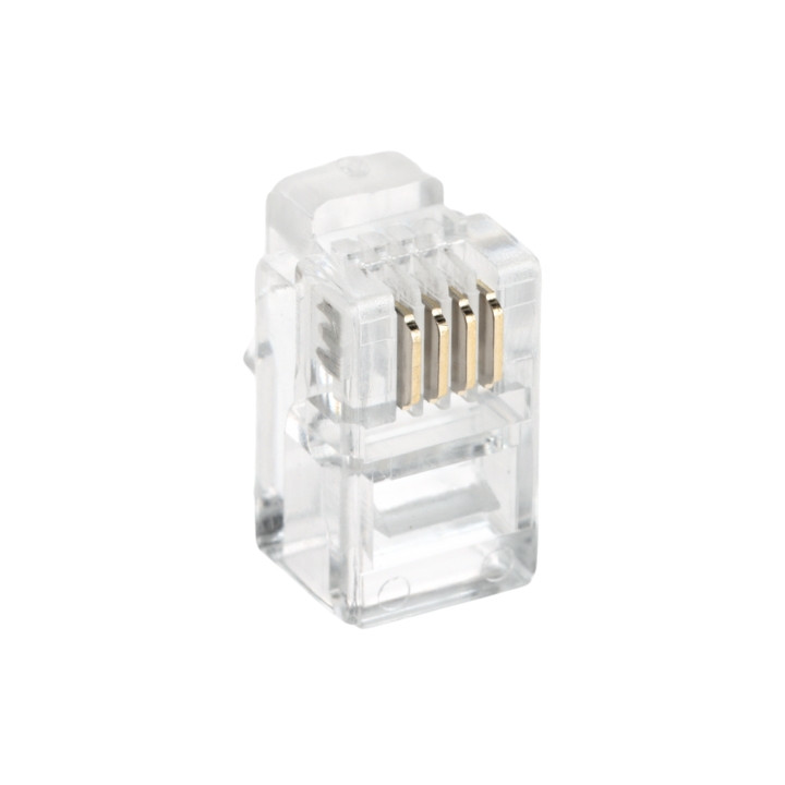 Conector telefónico RJ9*P100, conector RJ9 macho 4P4C para cable de auricular