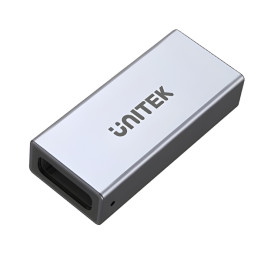 UNITEK A1036GY USB-C Female Adapter - Grey, Compact Connector for Charging & Data Sync