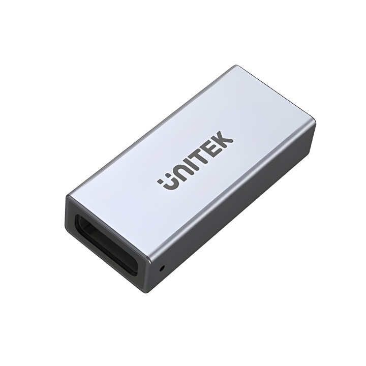 UNITEK A1036GY USB-C Female Adapter - Grey, Compact Connector for Charging & Data Sync