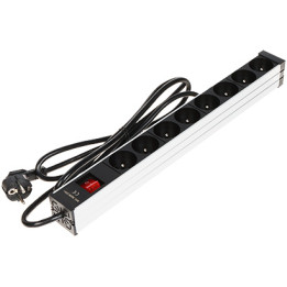 PD-8K/RACK 19" 1U Rack-Mountable Power Distribution Unit (PDU) – 8 Outlets, Black