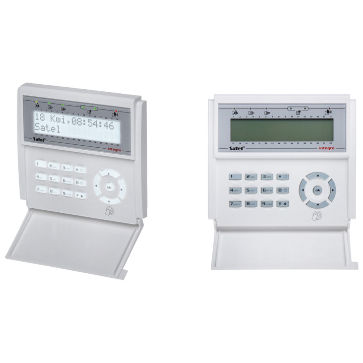 SATEL INT-KLCDR-W Wired Keypad for Alarm System, White
