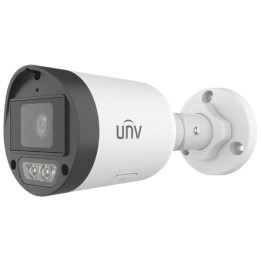 UNIVIEW IPC2124LB-AF28K-DL2 4MP Smart Dual Light Bullet IP Camera with 2.8mm Fixed Lens, PoE, Outdoor Surveillance
