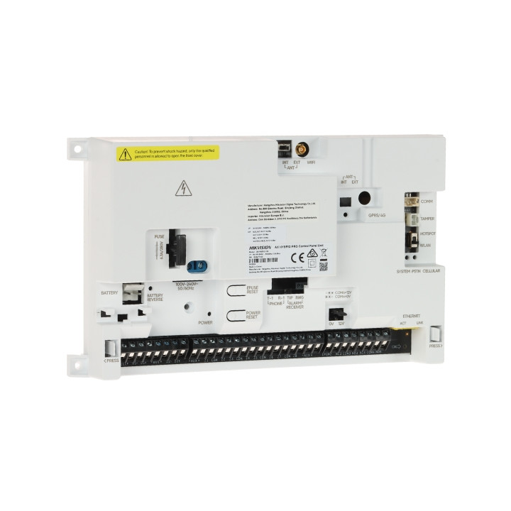 Panneau de commande d'alarme Hikvision DS-PA502-128 AX Hybrid Pro G2, 128 zones, sauvegarde GSM