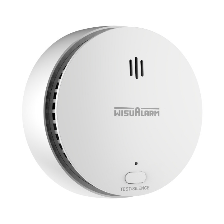 WISUALARM HY-SA2FA Wi-Fi Smart Smoke Detector – Photoelectric, Tuya Compatible, 85dB Alarm